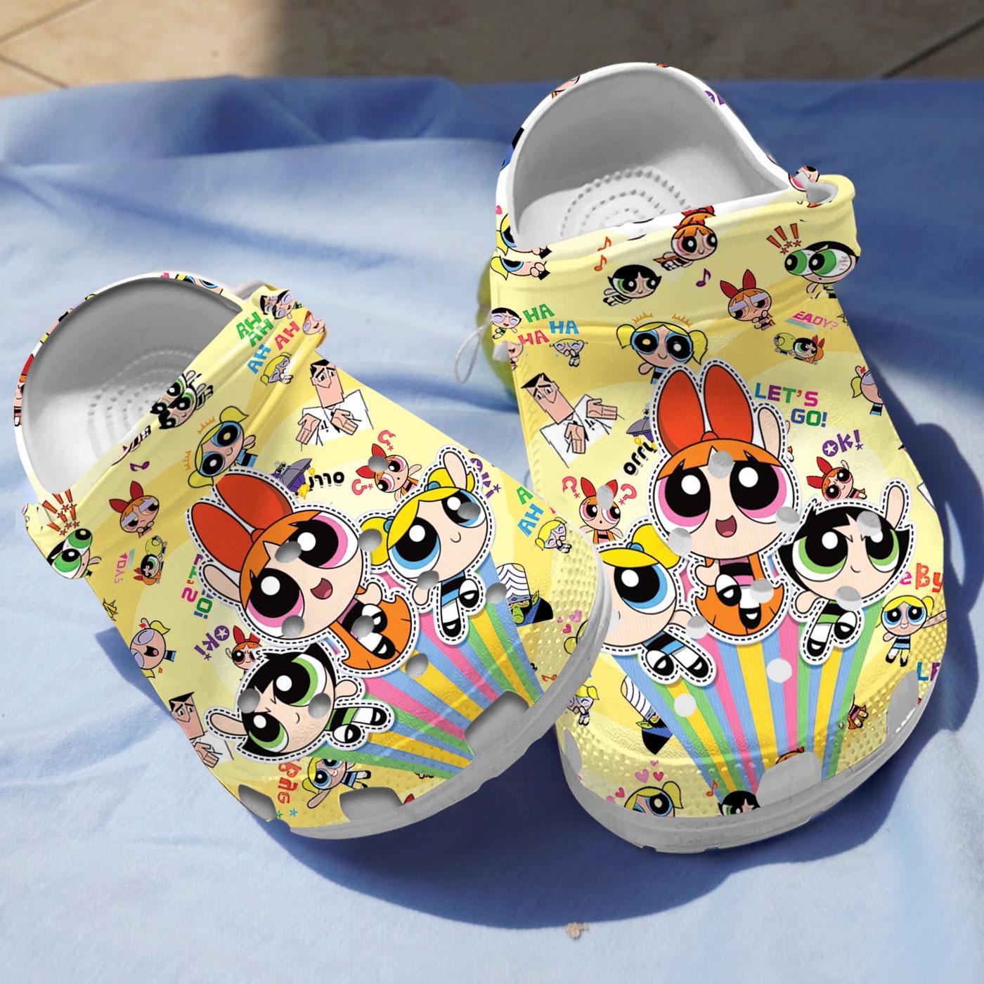 The Powerpuff Girls Cartoon Crocs, The Powerpuff Girls Comfortable For Men Women And Kids 56