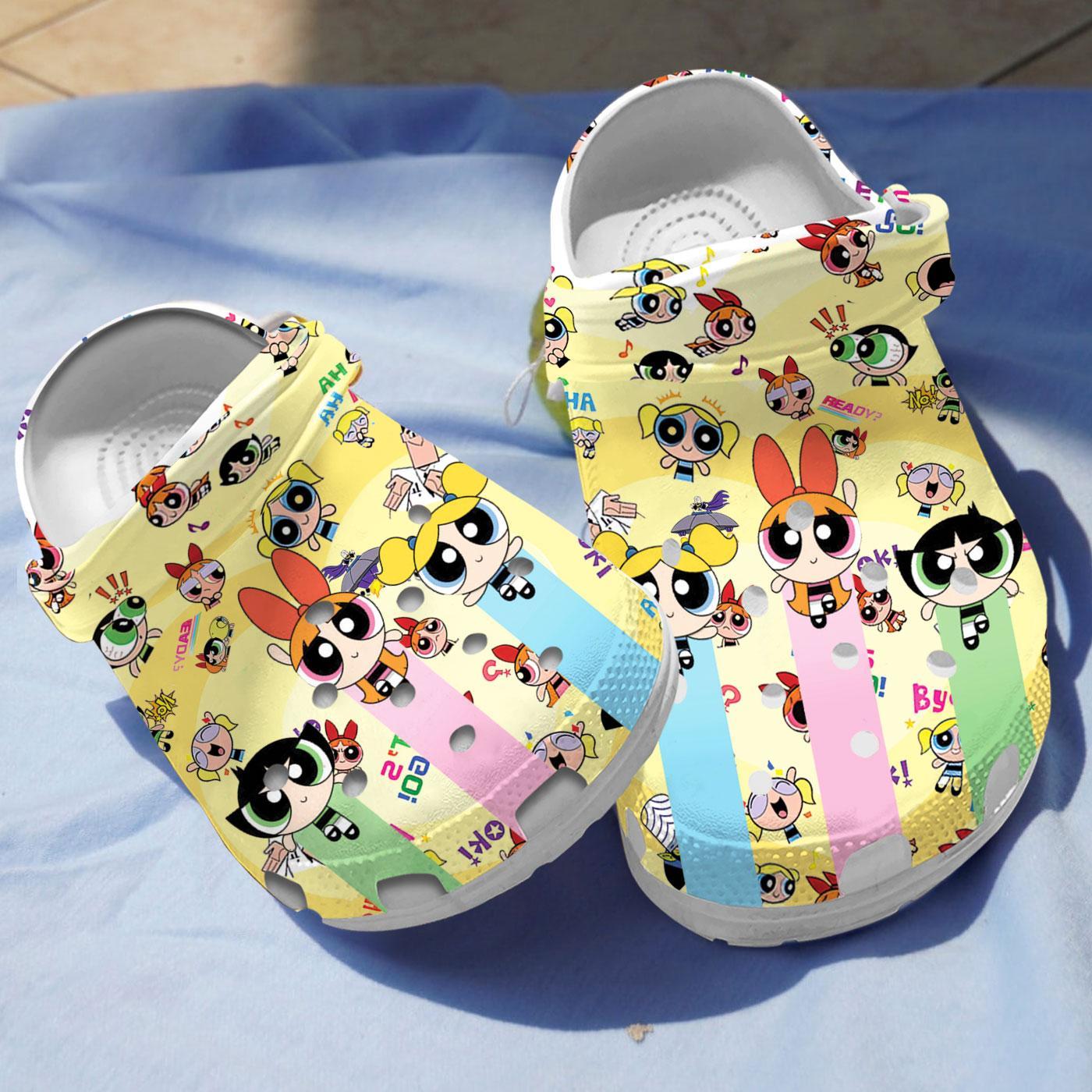 The Powerpuff Girls Cartoon Crocs, The Powerpuff Girls Comfortable For Men Women And Kids 54