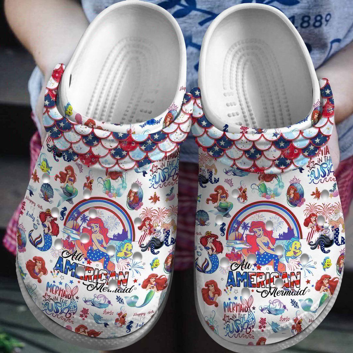 The Little Mermaid Cartoon Movie Crocs, The Little Mermaid Comfortable For Men Women And Kids 87