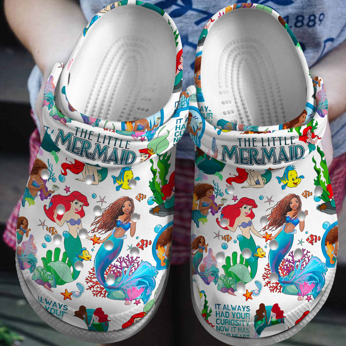The Little Mermaid Cartoon Movie Crocs, The Little Mermaid Comfortable For Men Women And Kids 89