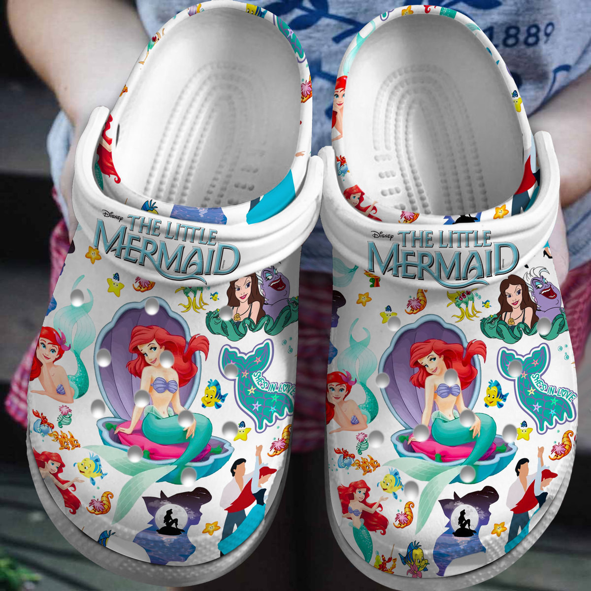The Little Mermaid Cartoon Movie Crocs, The Little Mermaid Comfortable For Men Women And Kids 88