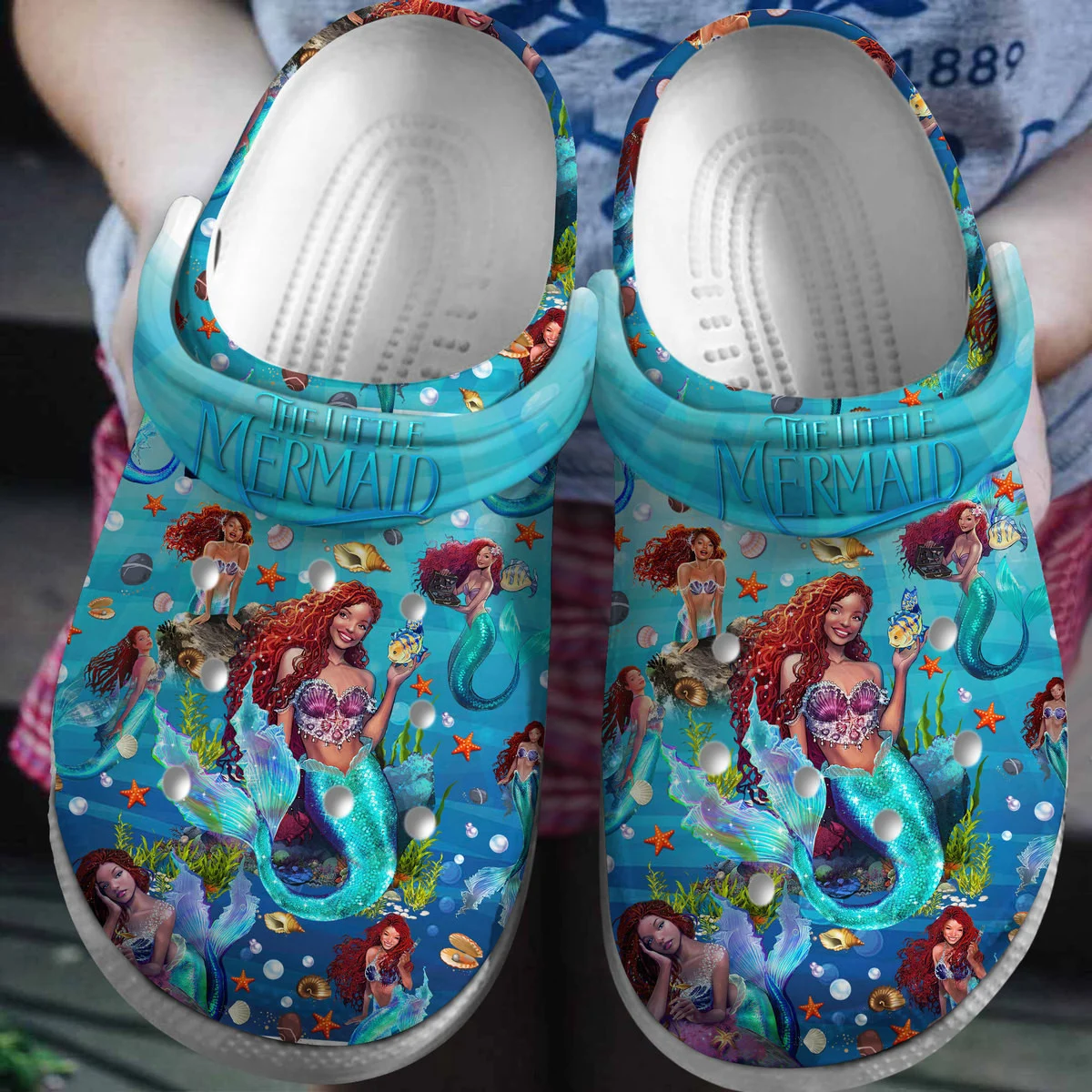 The Little Mermaid Cartoon Movie Crocs, The Little Mermaid Comfortable For Men Women And Kids 90