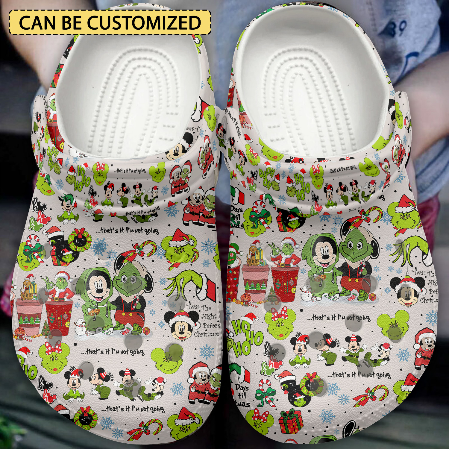 The Grinch Mouse Cartoon Crocs, The Grinch Mouse Comfortable For Men Women And Kids 29