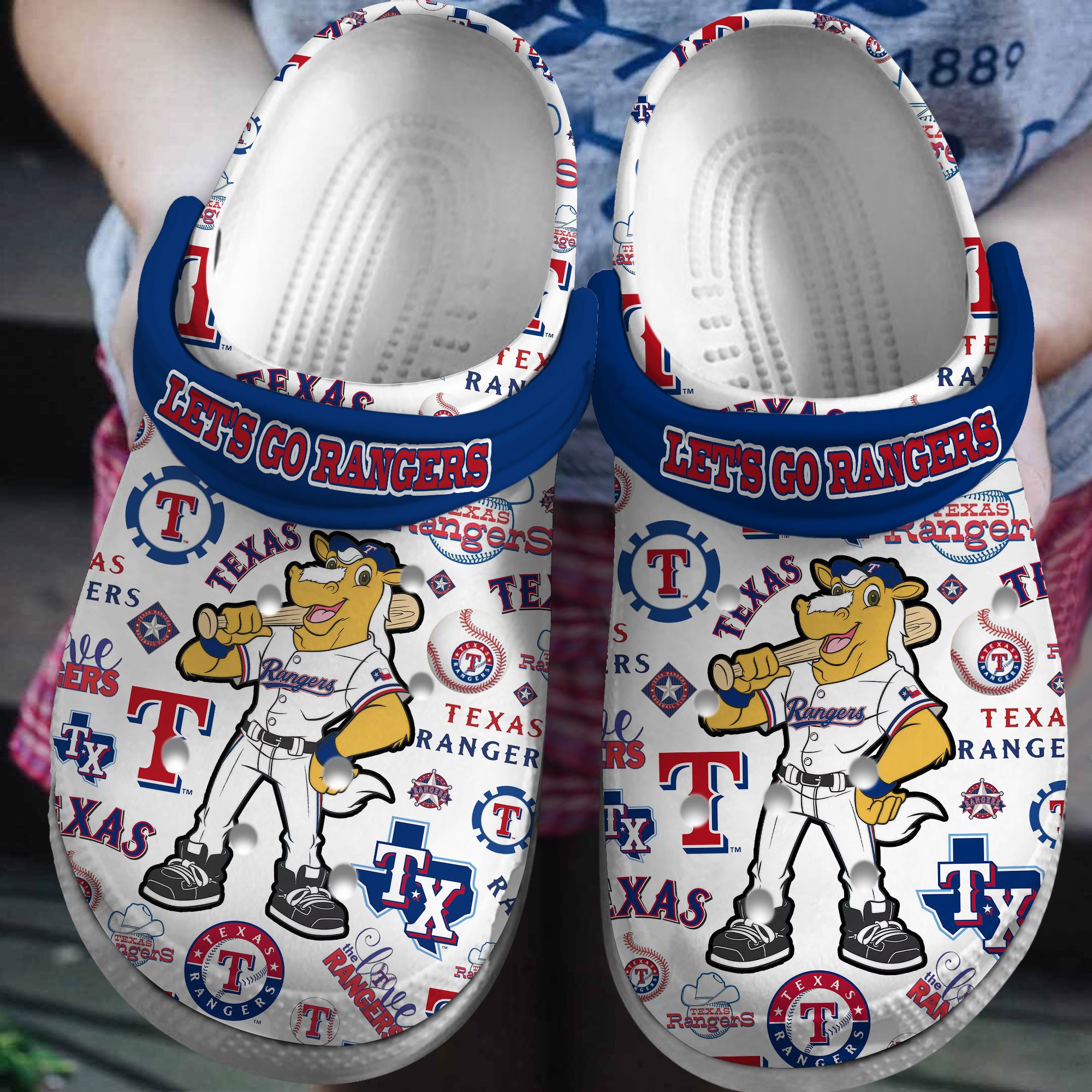 Texas Rangers MLB Crocs, Texas Rangers Comfortable For Men Women And Kids 20