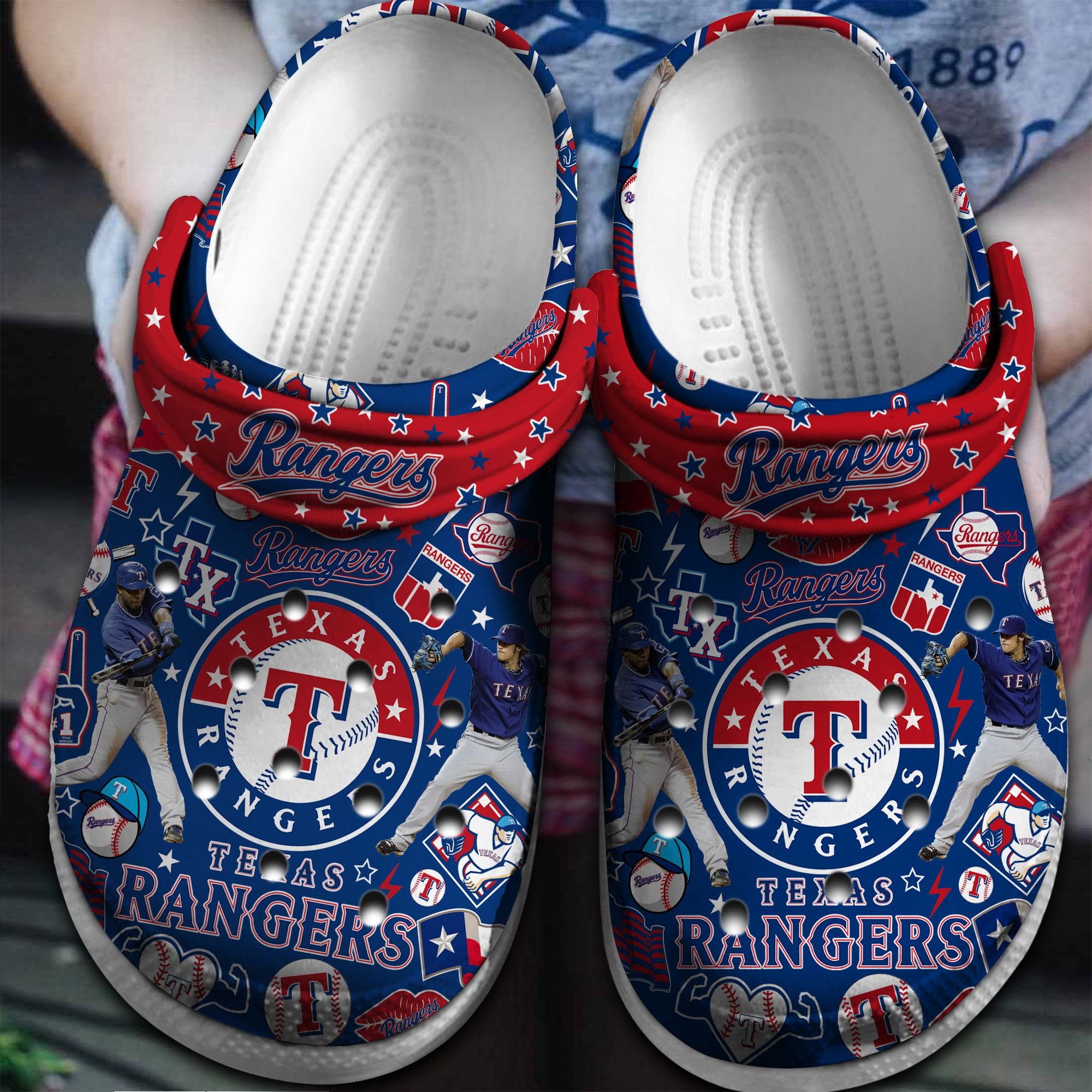 Texas Rangers MLB Crocs, Texas Rangers Comfortable For Men Women And Kids 15