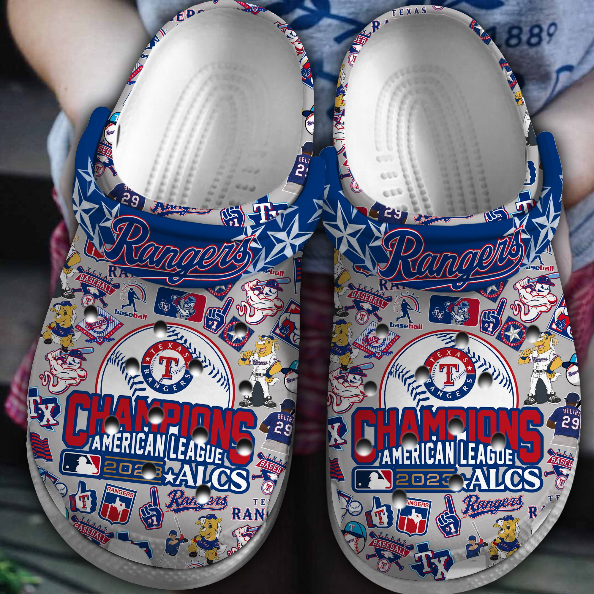 Texas Rangers MLB Crocs, Texas Rangers Comfortable For Men Women And Kids 11