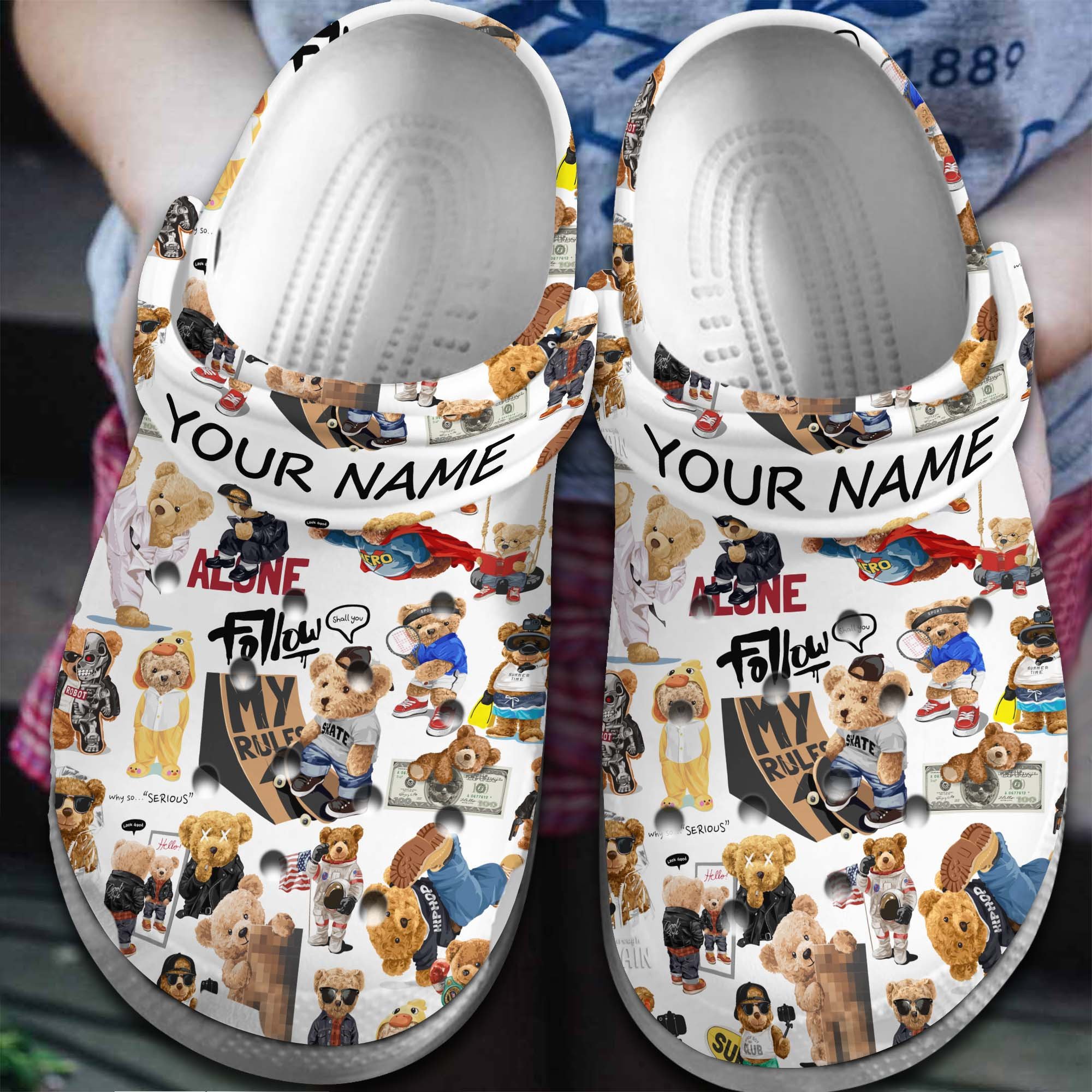 Teddy Bear Movie Cartoon Crocs, Teddy Bear Comfortable For Men Women And Kids 22