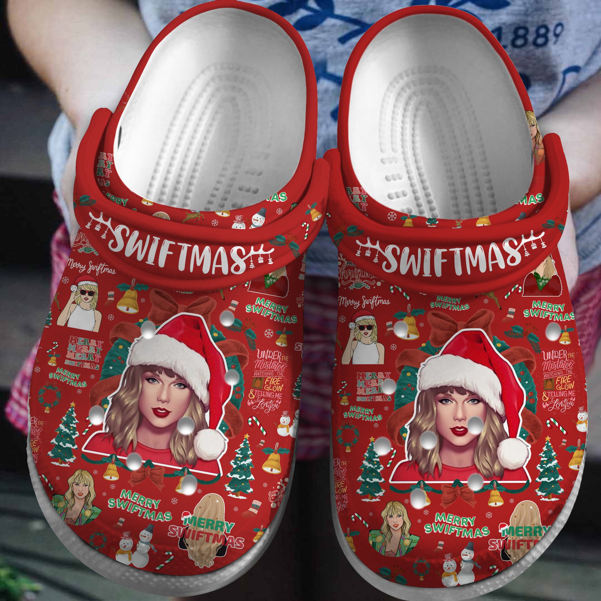 Taylor Swift Swiftmas Tour Crocs, Taylor Swift Swiftmas For Men Women And Kids 38