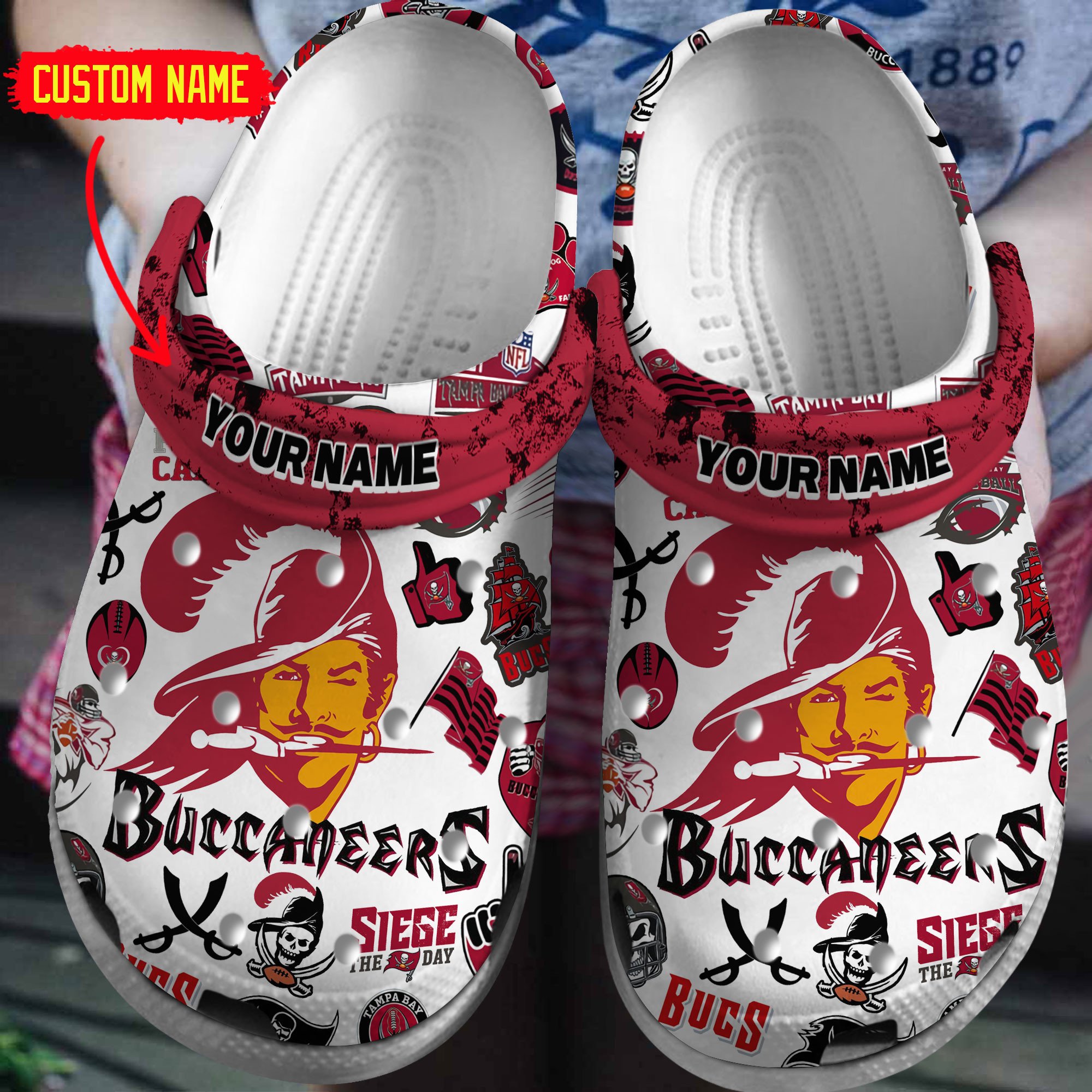 Tampa Bay Buccaneers Nfl Sport Crocs, Tampa Bay Buccaneers Comfortable For Men Women And Kids 78