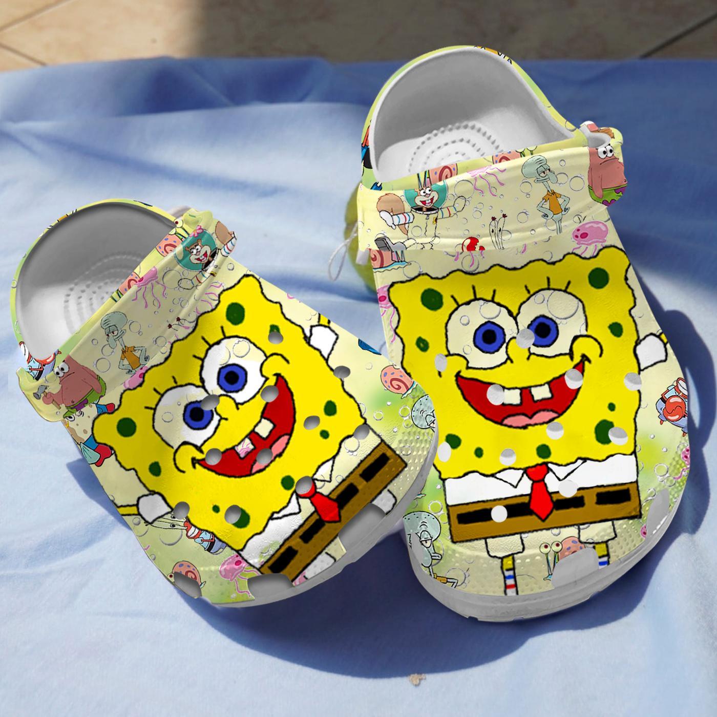 Spongebob Squarepants Cartoon Crocs, Spongebob Squarepants Comfortable For Men Women And Kids 10