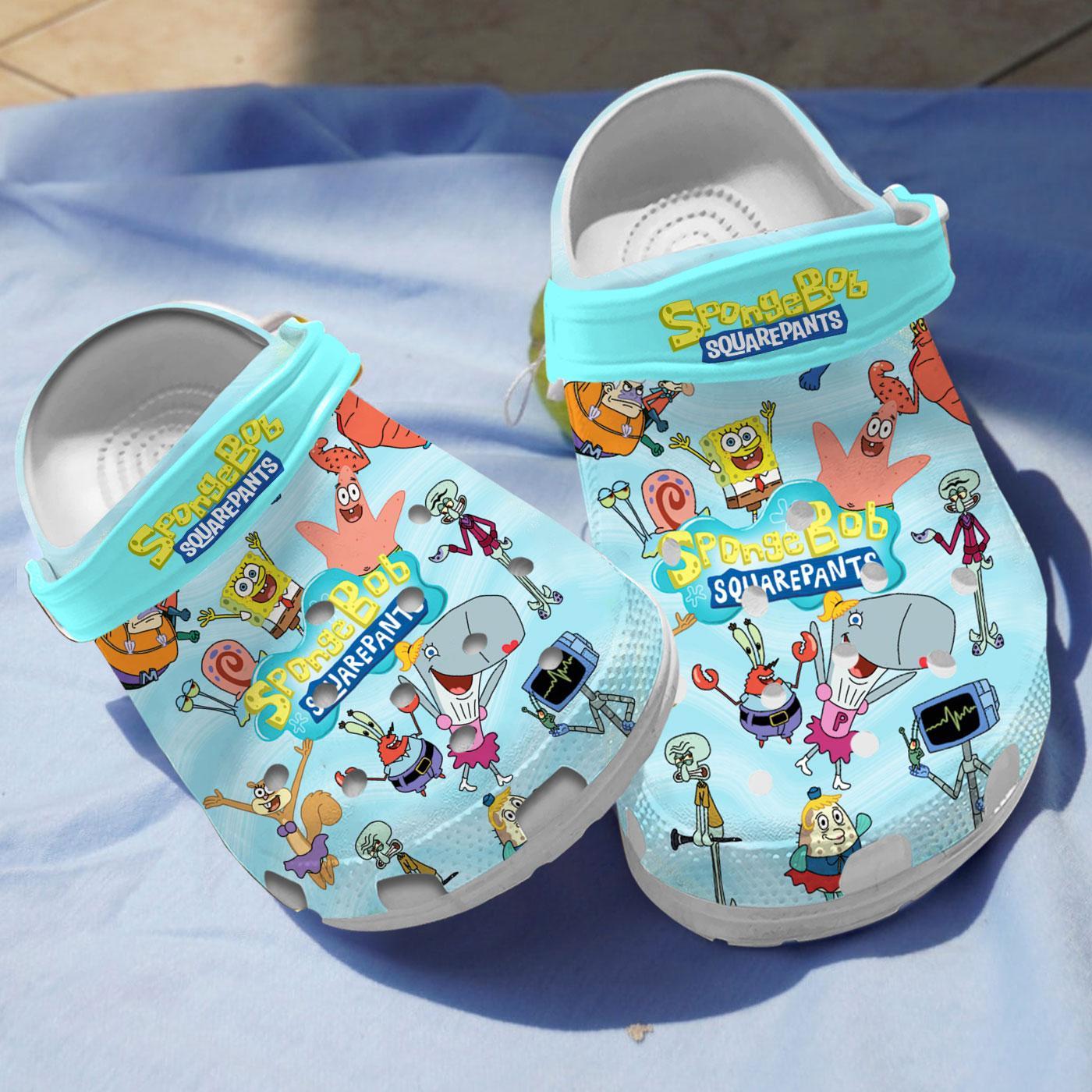 Spongebob Squarepants Cartoon Crocs, Spongebob Squarepants Comfortable For Men Women And Kids 9