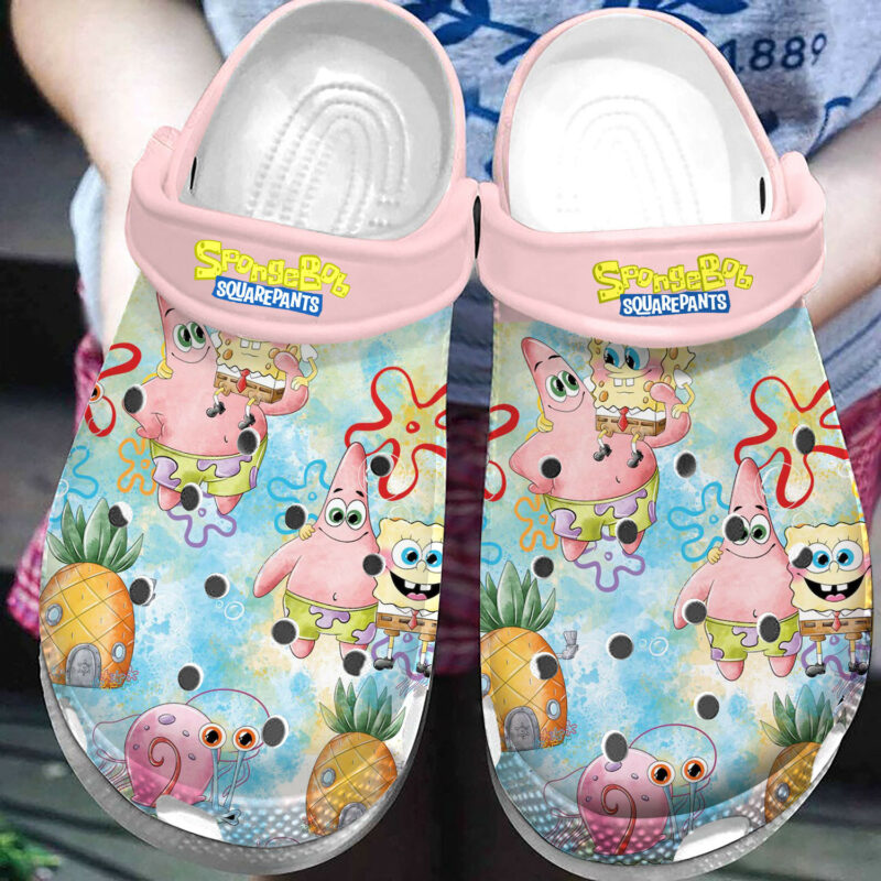 Spongebob Squarepants Cartoon Crocs, Spongebob Squarepants Comfortable For Men Women And Kids 12