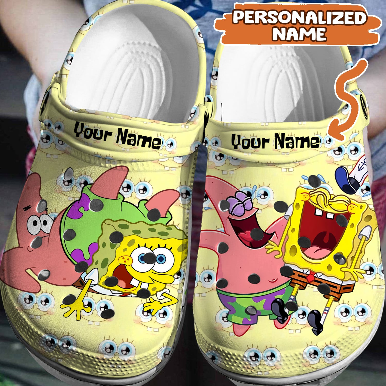 Spongebob Squarepants Cartoon Crocs, Spongebob Squarepants Comfortable For Men Women And Kids 24