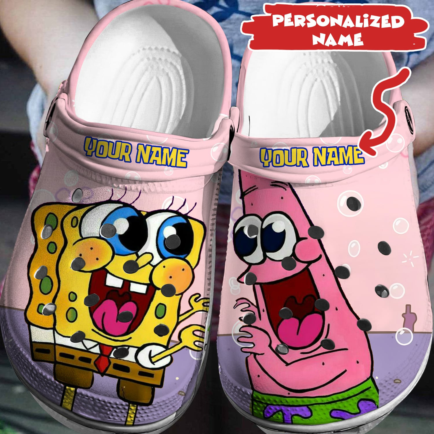 Spongebob Squarepants Cartoon Crocs, Spongebob Squarepants Comfortable For Men Women And Kids 31