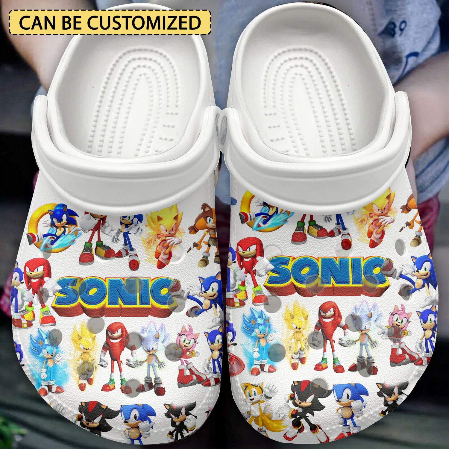 Sonic The Hedgehog Cartoon Crocs, Sonic The Hedgehog Comfortable For Men Women And Kids 14