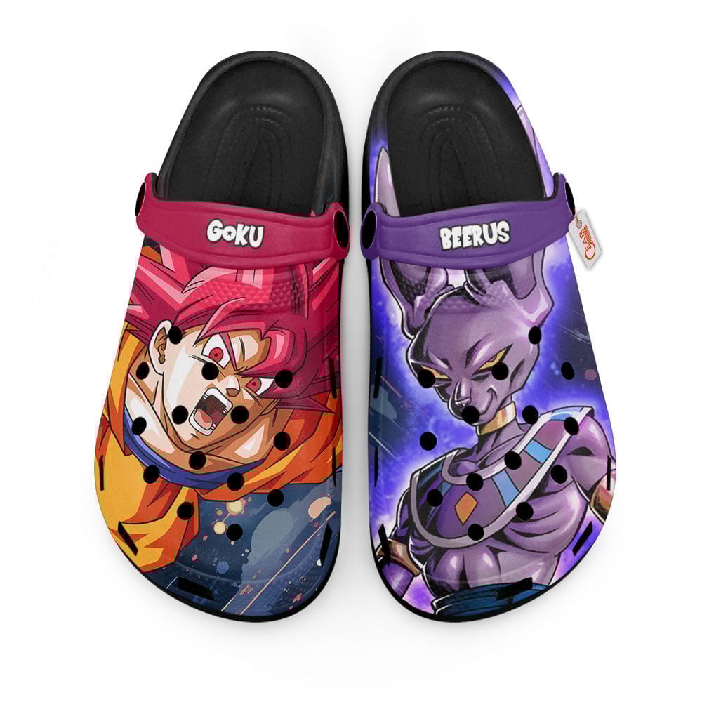 Son Goku God Vs Beerus Dragon Ball Anime Crocs, Son Goku God Comfortable For Men Women And Kids 27
