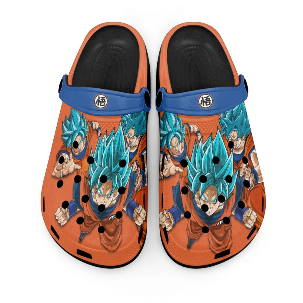 Son Goku Blue Dragon Ball Anime Crocs, Son Goku Blue Comfortable For Men Women And Kids 32