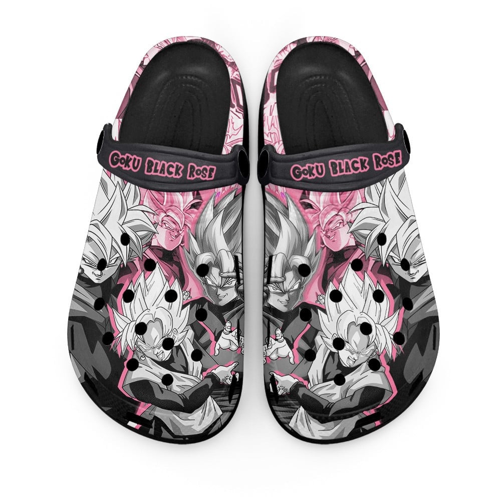 Son Goku Black Rose Dragon Ball Anime Crocs, Son Goku Black Comfortable For Men Women And Kids 34