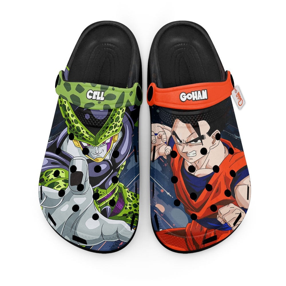 Son Gohan Vs Cell Max Dragon Ball Anime Crocs, Son Gohan Comfortable For Men Women And Kids 43