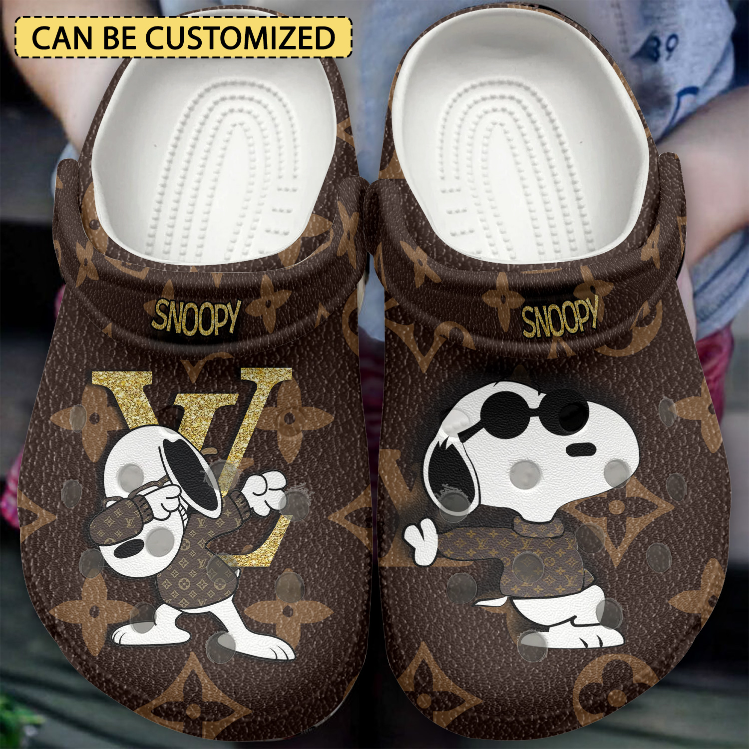 Snoopy Lv Cartoon Crocs, Snoopy Lv Comfortable For Men Women And Kids 26