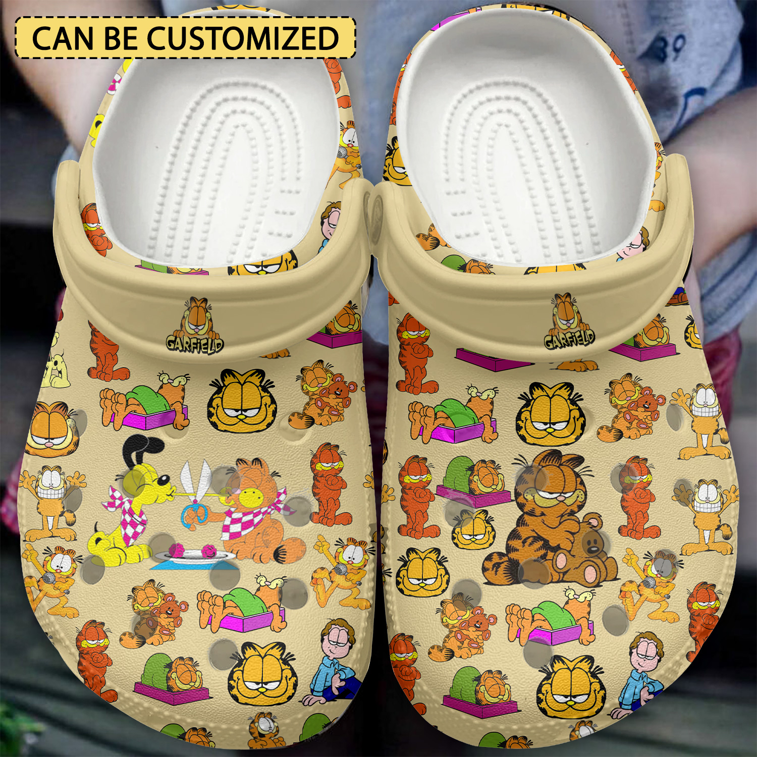Sleepy Garfield Cartoon Crocs, Sleepy Garfield Comfortable For Men Women And Kids 55
