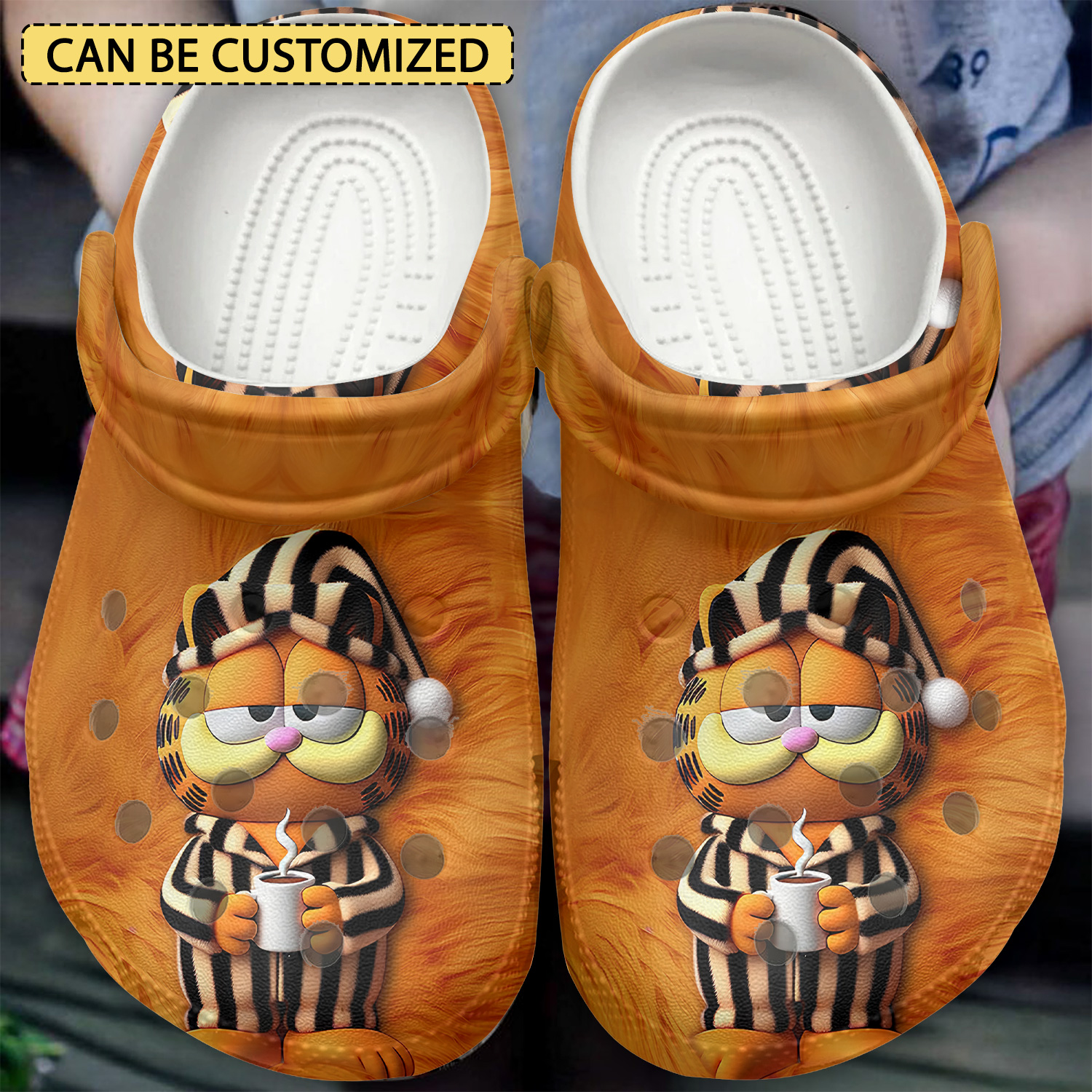 Sleepy Garfield Cartoon Crocs, Sleepy Garfield Comfortable For Men Women And Kids 54