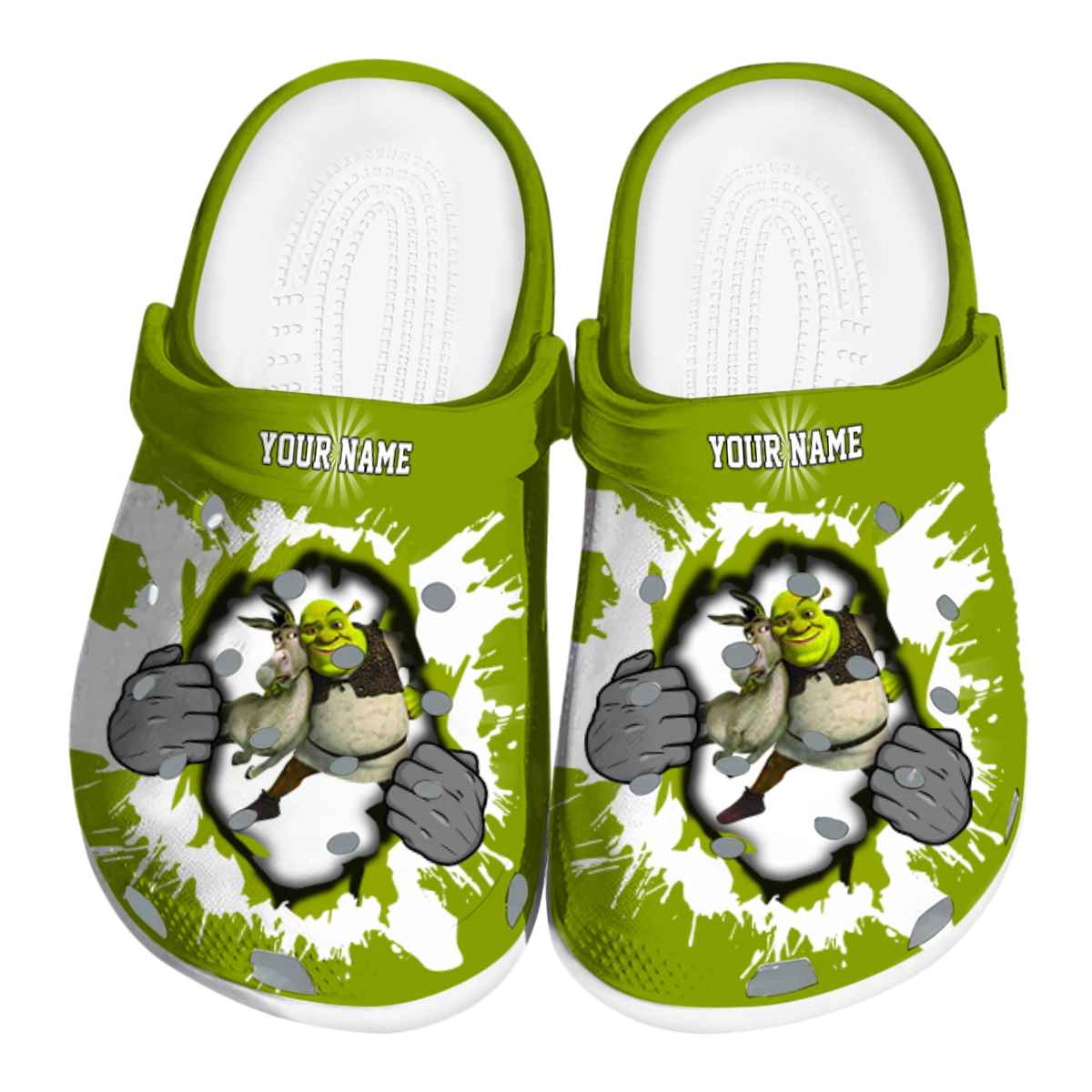Shrek Cartoon Crocs, Shrek Comfortable For Men Women And Kids 79