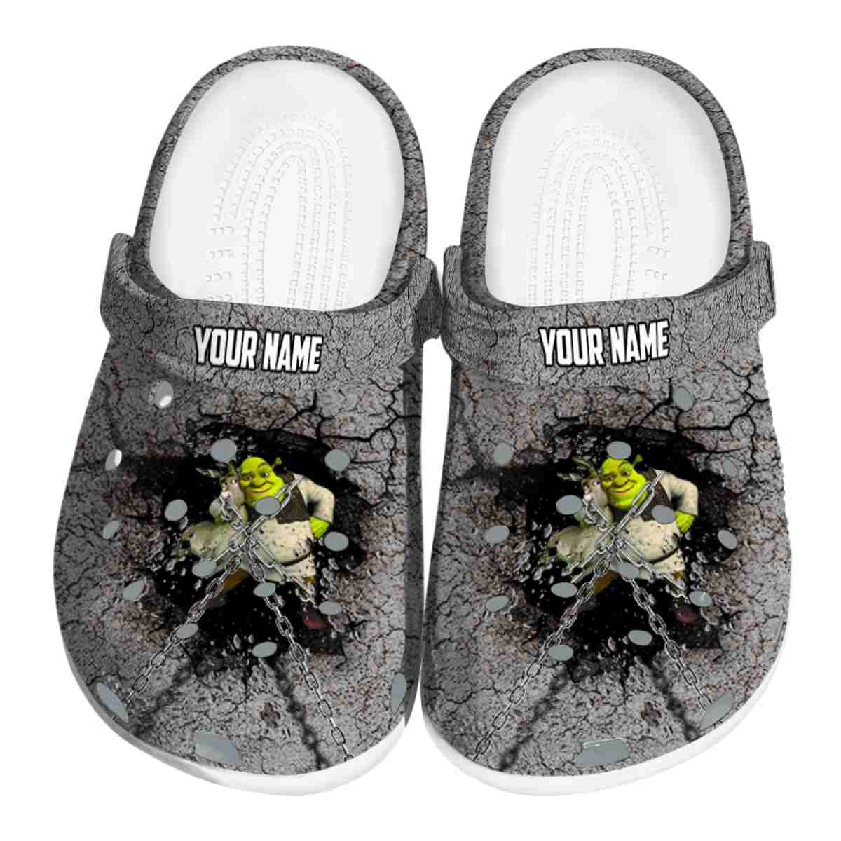 Shrek Cartoon Crocs, Shrek Comfortable For Men Women And Kids 80