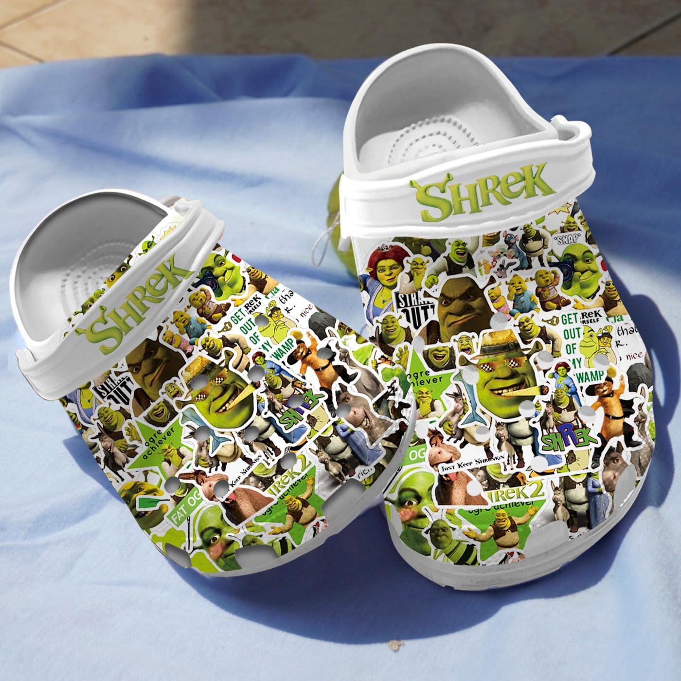 Shrek Cartoon Crocs, Shrek Comfortable For Men Women And Kids 93