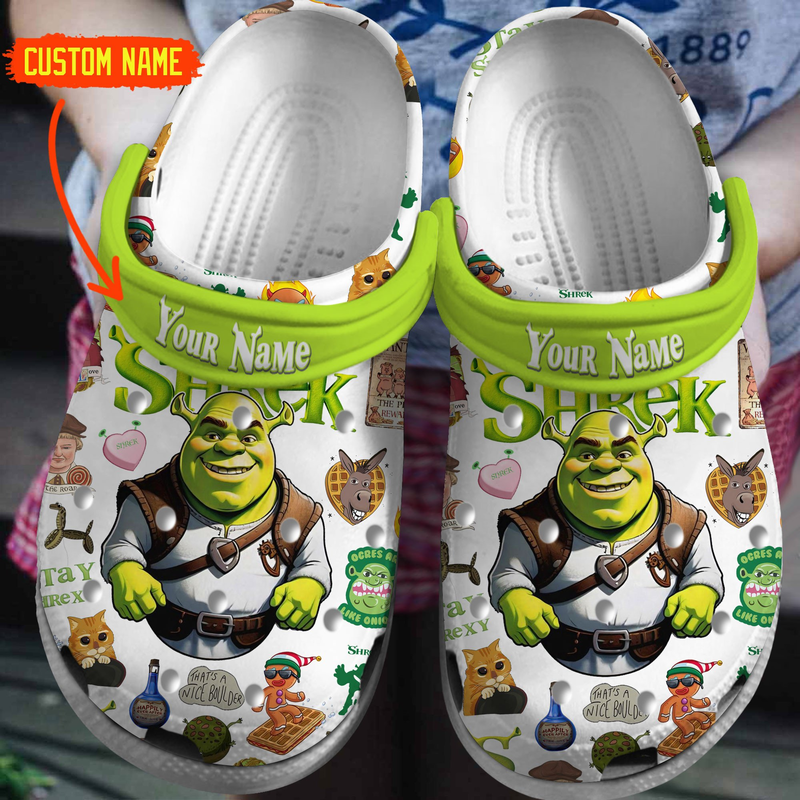 Shrek Cartoon Crocs, Shrek Comfortable For Men Women And Kids 21