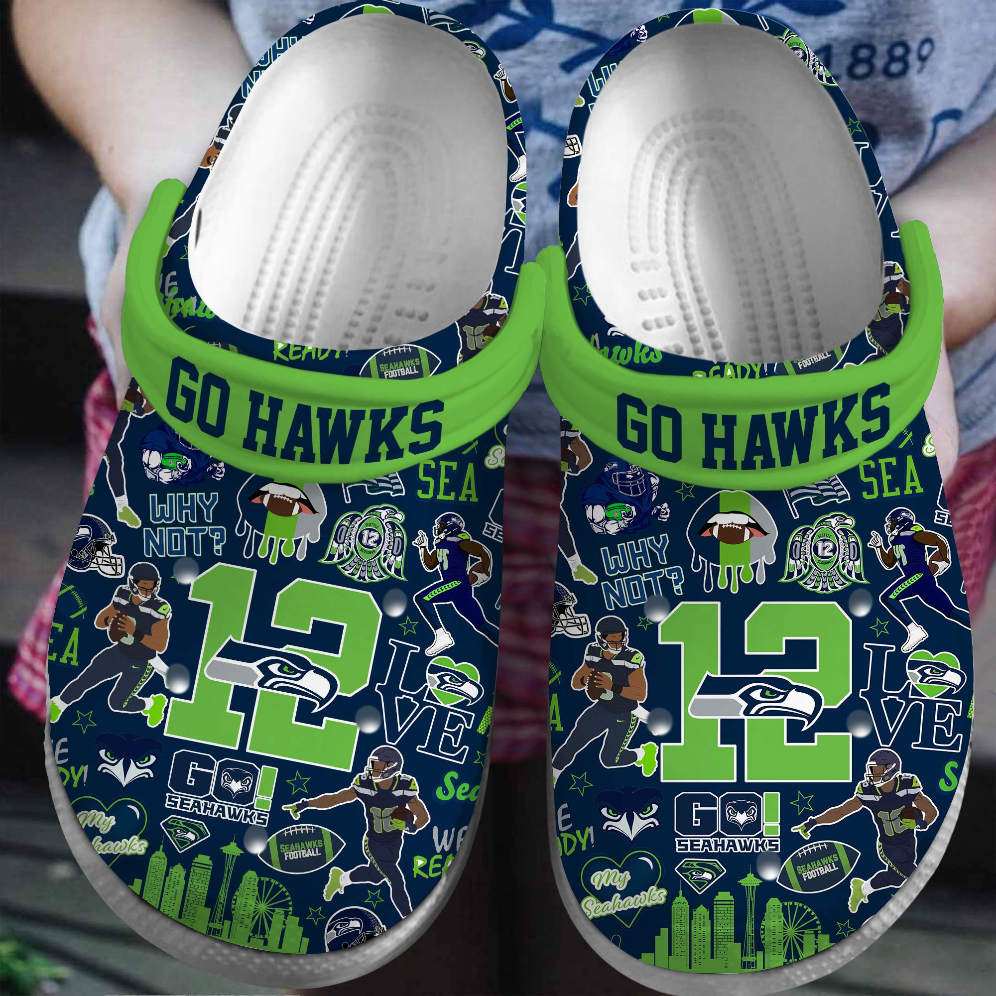 Seattle Seahawks Nfl Sport Crocs, Seattle Seahawks Comfortable For Men Women And Kids 72