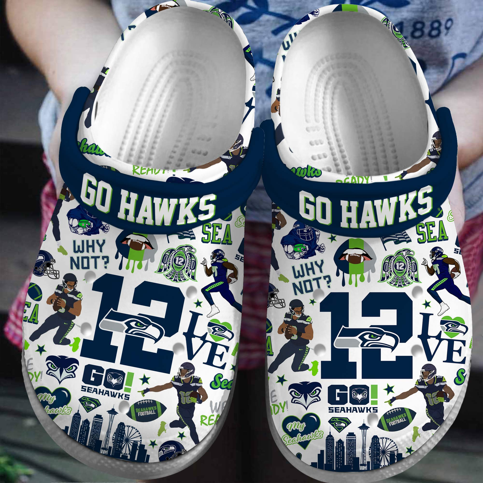 Seattle Seahawks Nfl Sport Crocs, Seattle Seahawks Comfortable For Men Women And Kids 75