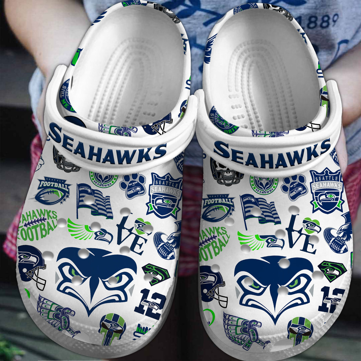 Seattle Seahawks Nfl Sport Crocs, Seattle Seahawks Comfortable For Men Women And Kids 76