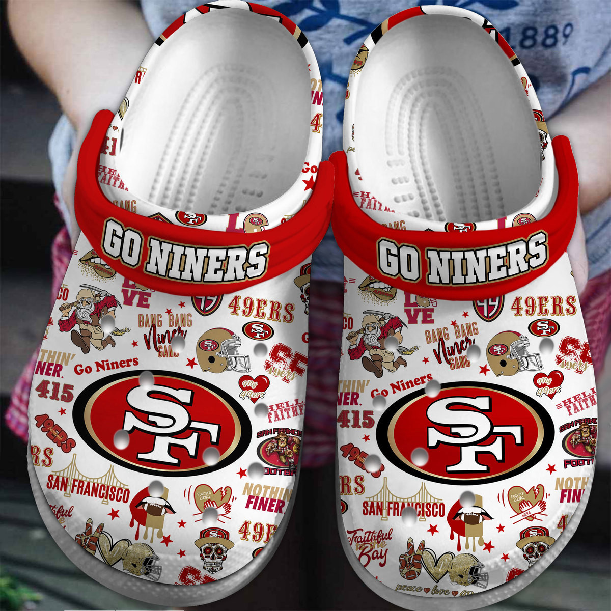 San Francisco 49Ers Nfl Sport Crocs, San Francisco 49Ers Comfortable For Men Women And Kids 64