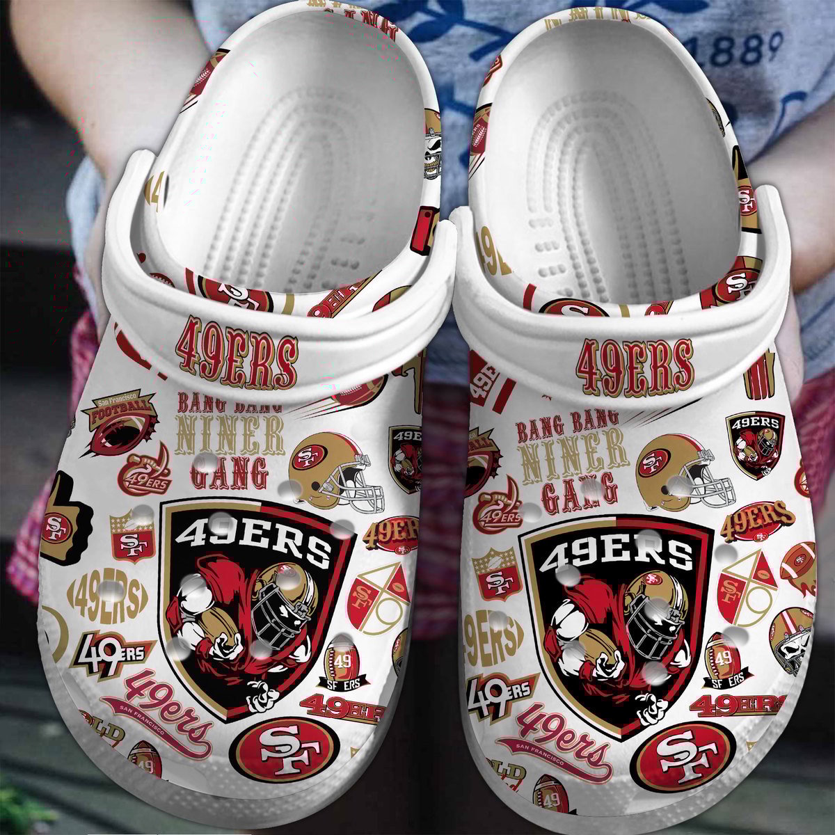 San Francisco 49Ers Nfl Sport Crocs, San Francisco 49Ers Comfortable For Men Women And Kids 76