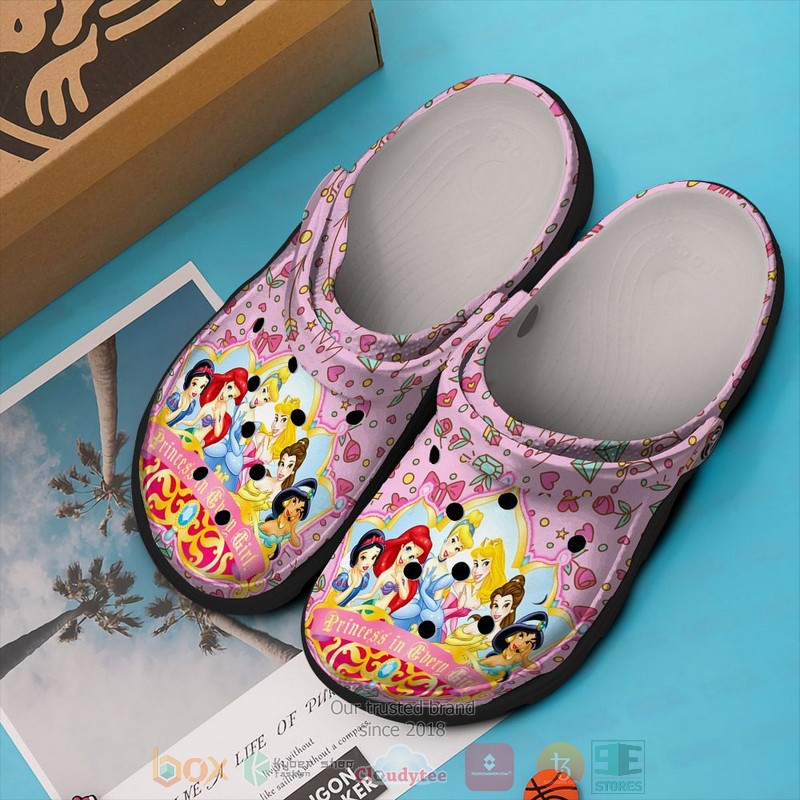 Princess Character Cartoon Crocs, Princess Character Comfortable For Men Women And Kids 30