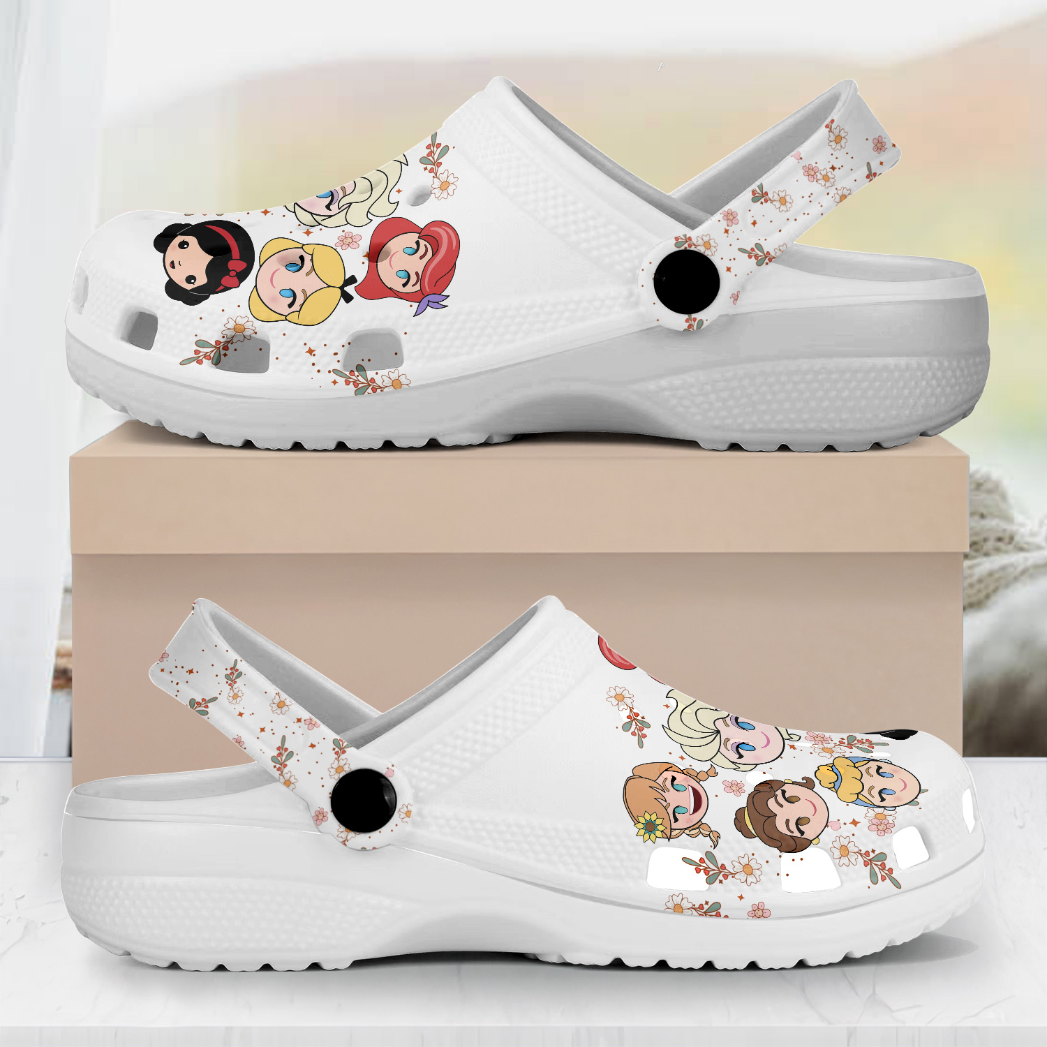 Princess Emoticon Cartoon Crocs, Princess Emoticon Comfortable For Men Women And Kids 27