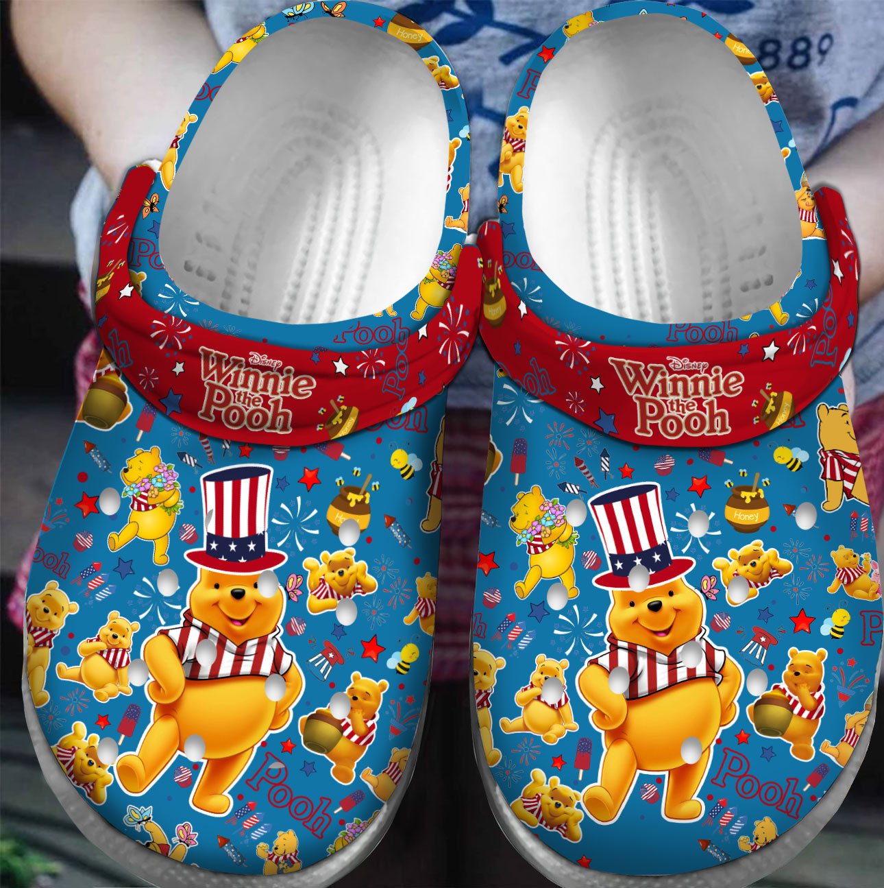 Winnie The Pooh Cartoon Crocs, Winnie The Pooh Comfortable For Men Women And Kids O93
