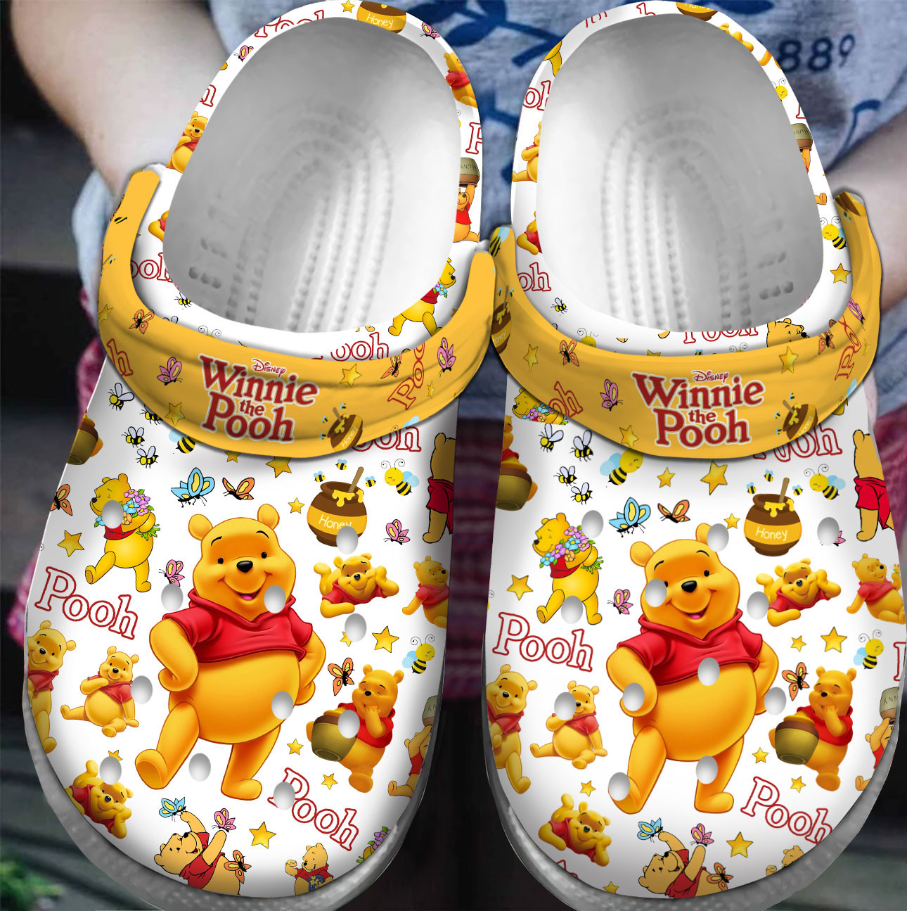 Winnie The Pooh Cartoon Crocs, Winnie The Pooh Comfortable For Men Women And Kids O95