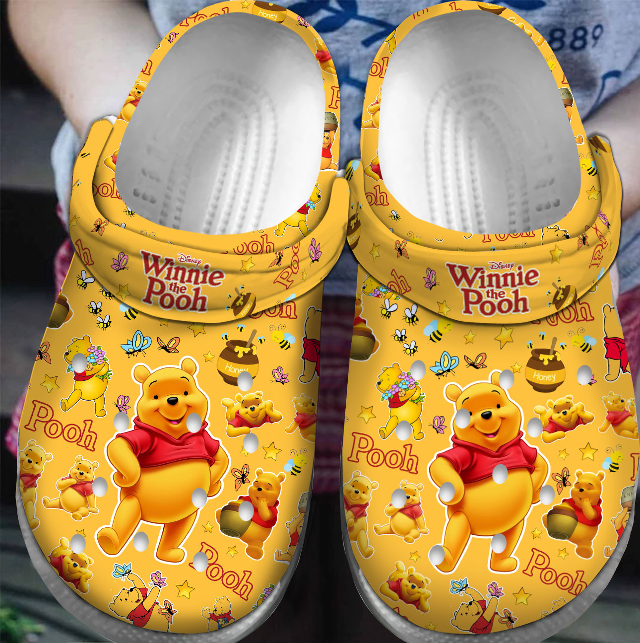 Winnie The Pooh Cartoon Crocs, Winnie The Pooh Comfortable For Men Women And Kids O96