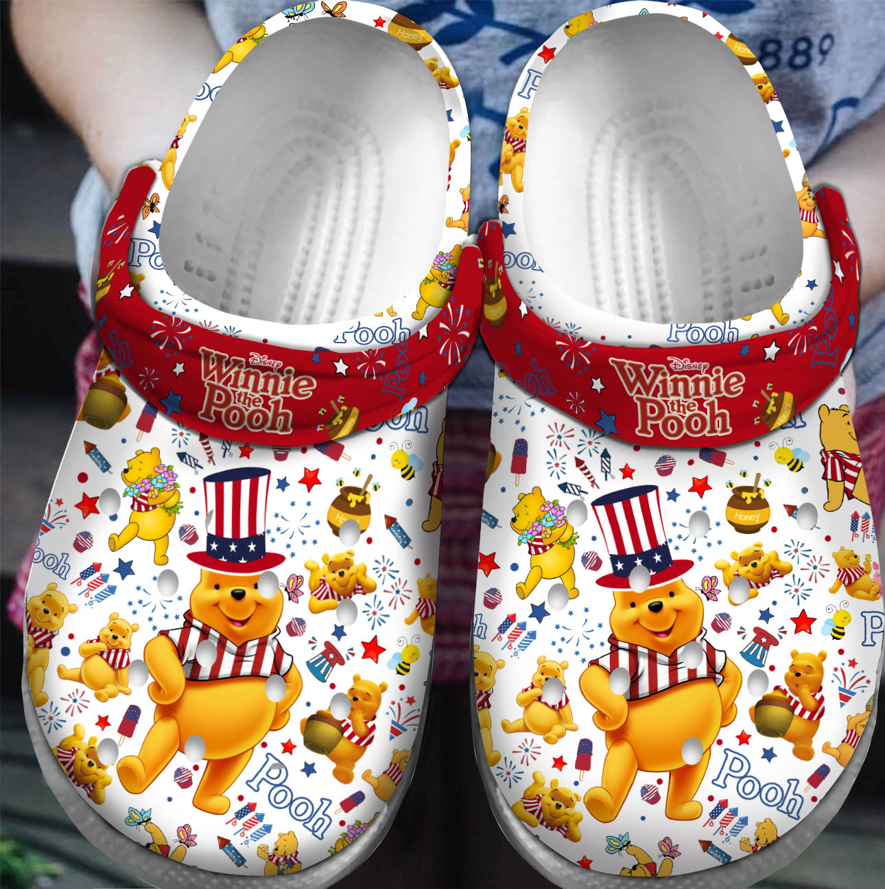 Winnie The Pooh Cartoon Crocs, Winnie The Pooh Comfortable For Men Women And Kids O94
