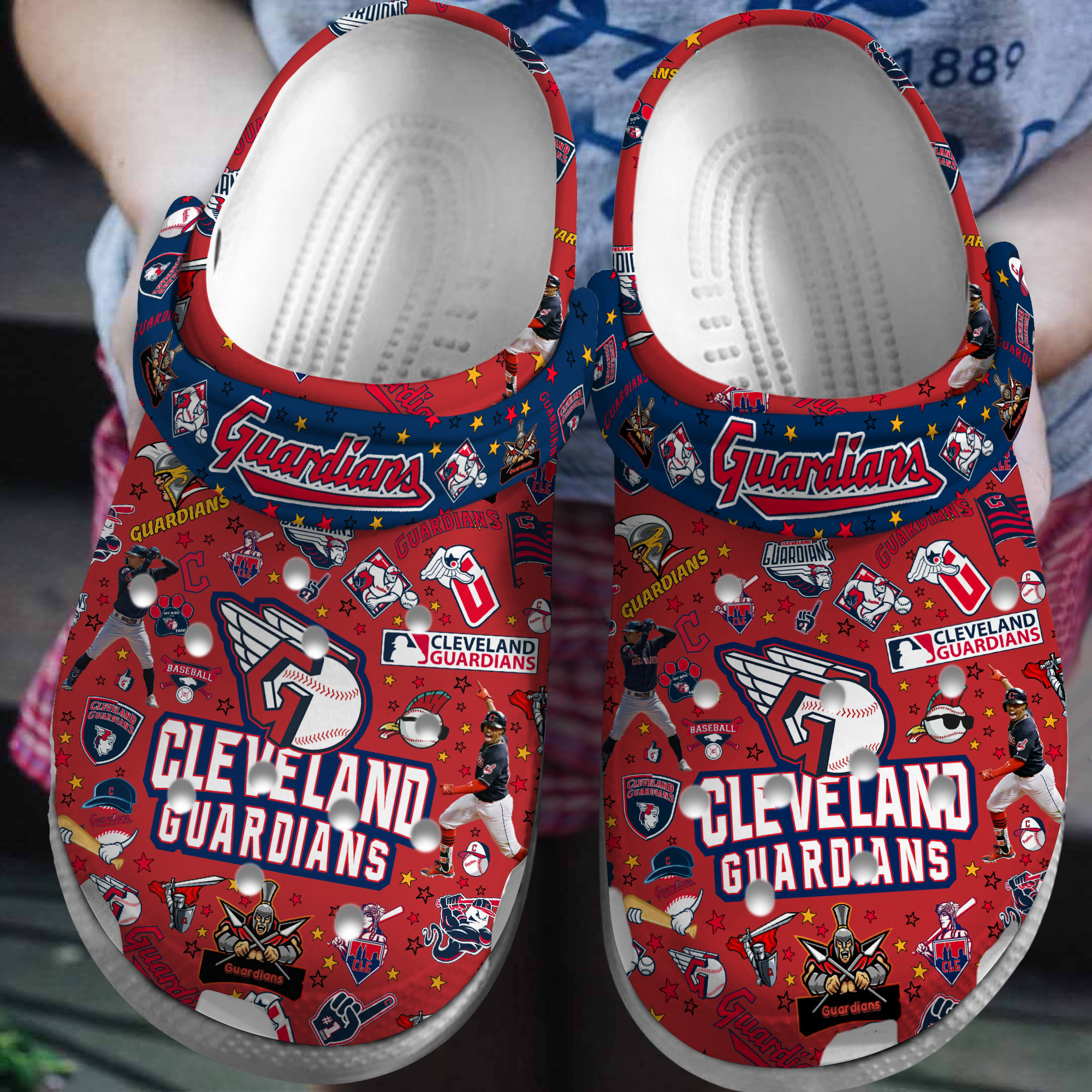Cleveland Guardians MLB Crocs, Cleveland Guardians Comfortable For Men Women And Kids 77