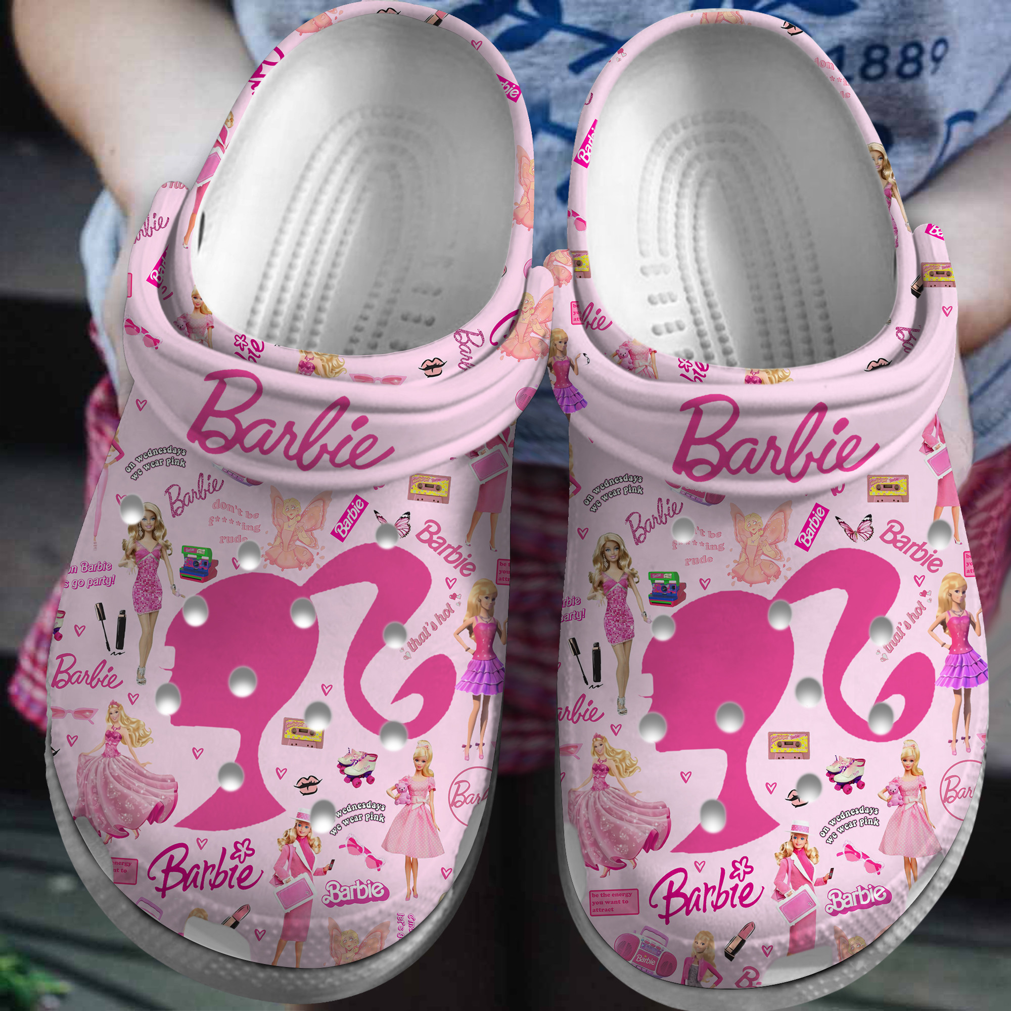 Barbie Cartoon Toy Crocs, Barbie Toy Comfortable For Men Women And Kids 86