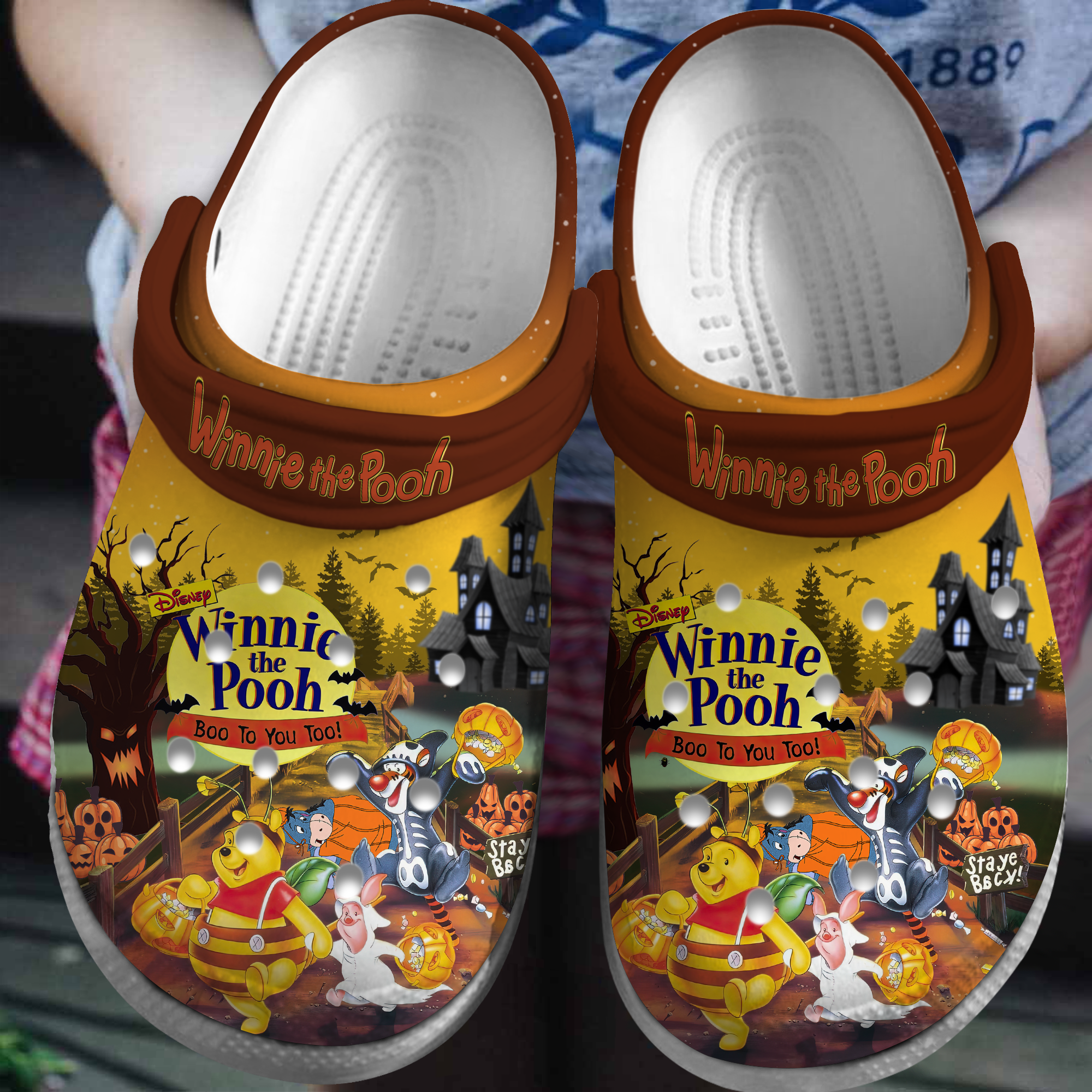 Pooh And Friends Cartoon Crocs, Pooh And Friends Comfortable For Men Women And Kids 98
