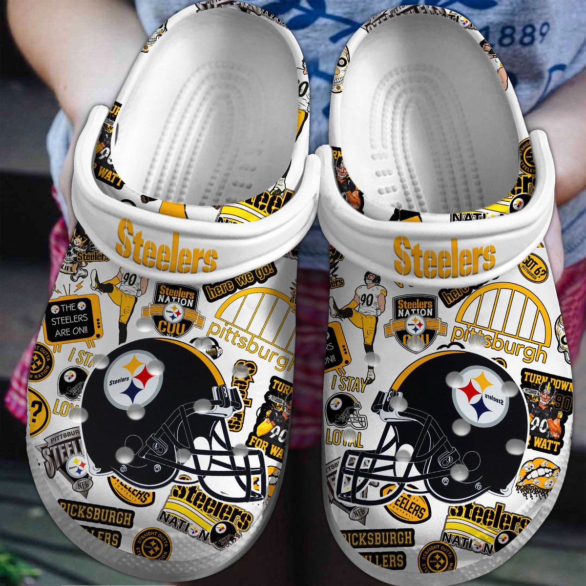 Pittsburgh Steelers Nfl Sport Crocs, Pittsburgh Steelers Crocs For Men Women And Kids 74