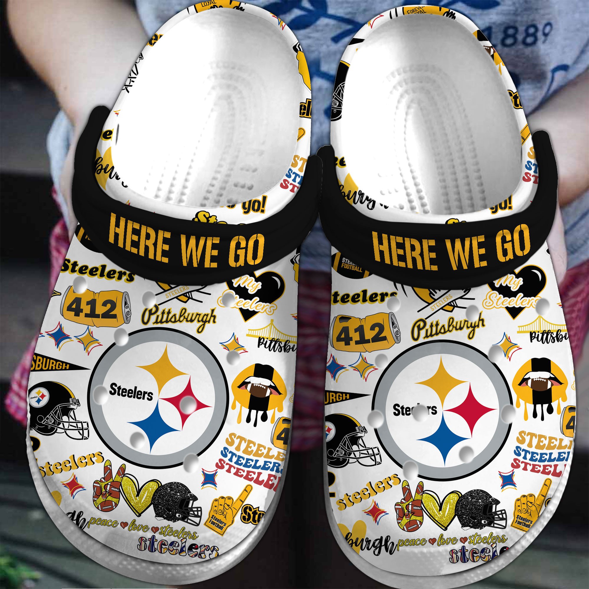 Pittsburgh Steelers Nfl Sport Crocs, Pittsburgh Steelers Crocs For Men Women And Kids 71