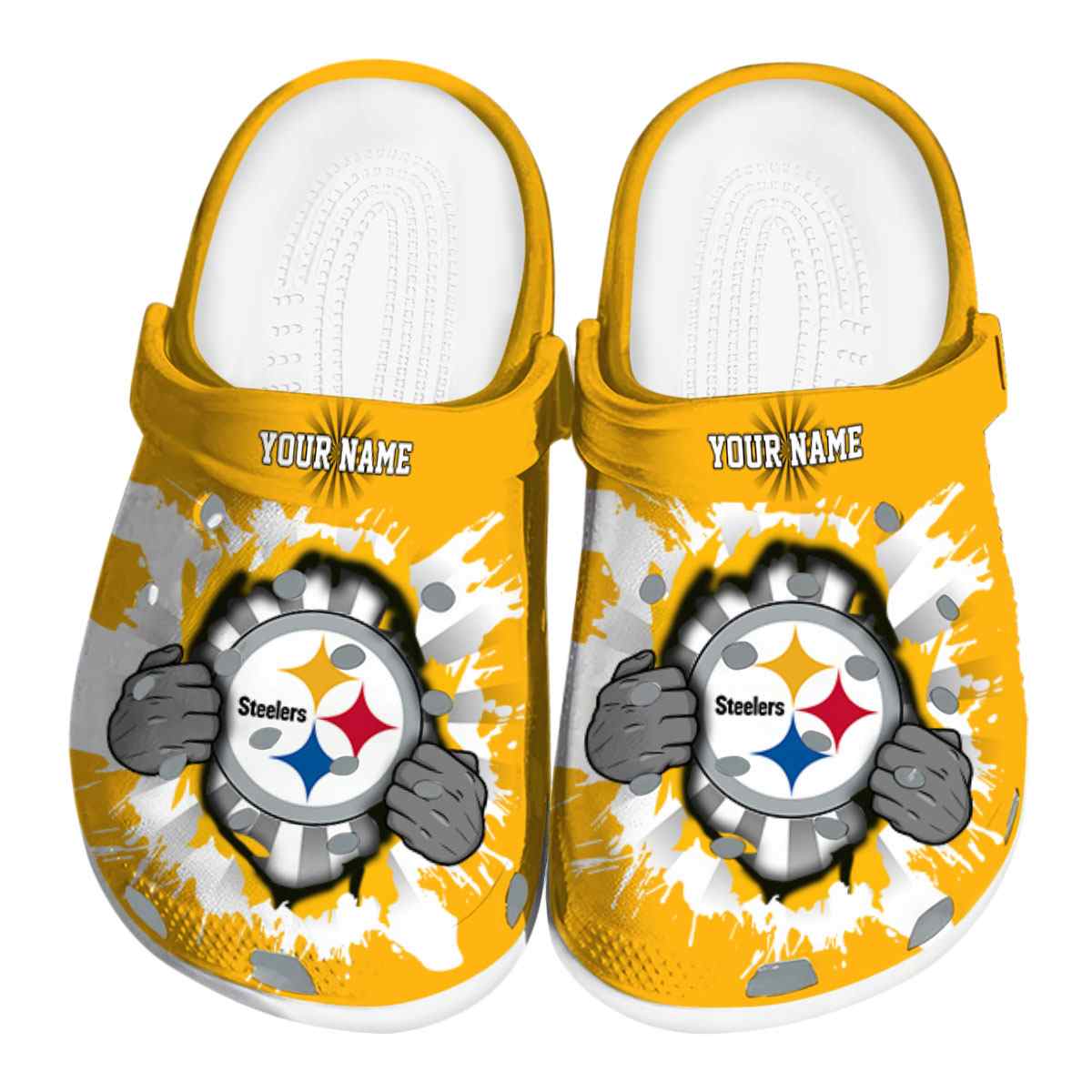 Pittsburgh Steelers Nfl Sport Crocs, Pittsburgh Steelers Crocs For Men Women And Kids 80