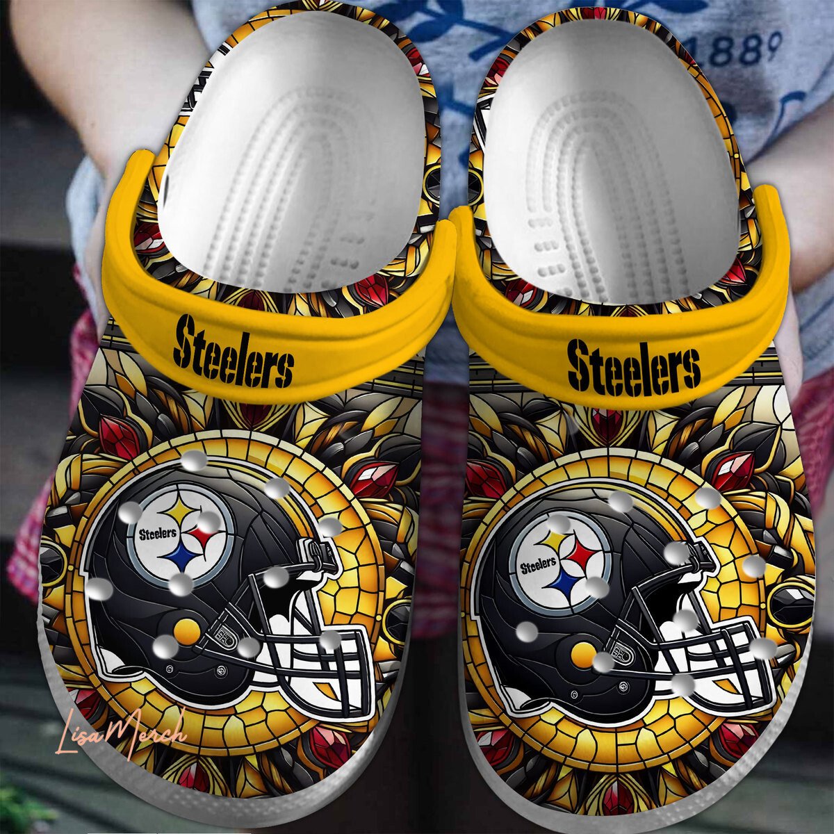 Pittsburgh Steelers Nfl Sport Crocs, Pittsburgh Steelers Crocs For Men Women And Kids 86