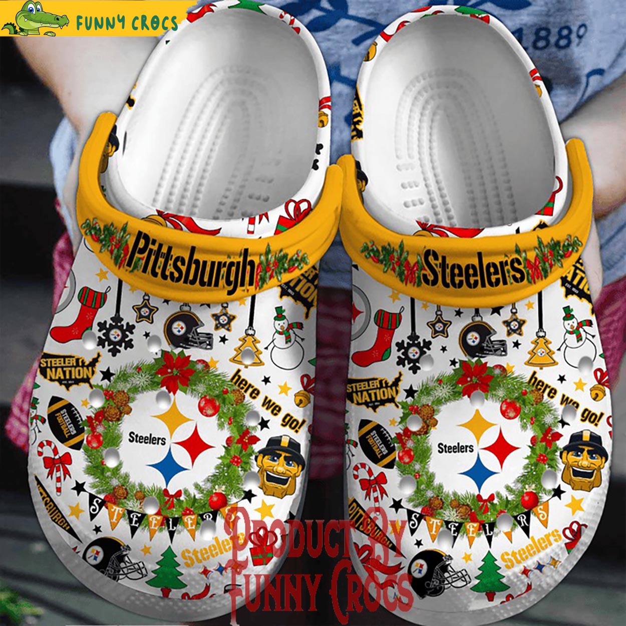 Pittsburgh Steelers Nfl Sport Crocs, Pittsburgh Steelers Crocs For Men Women And Kids 88