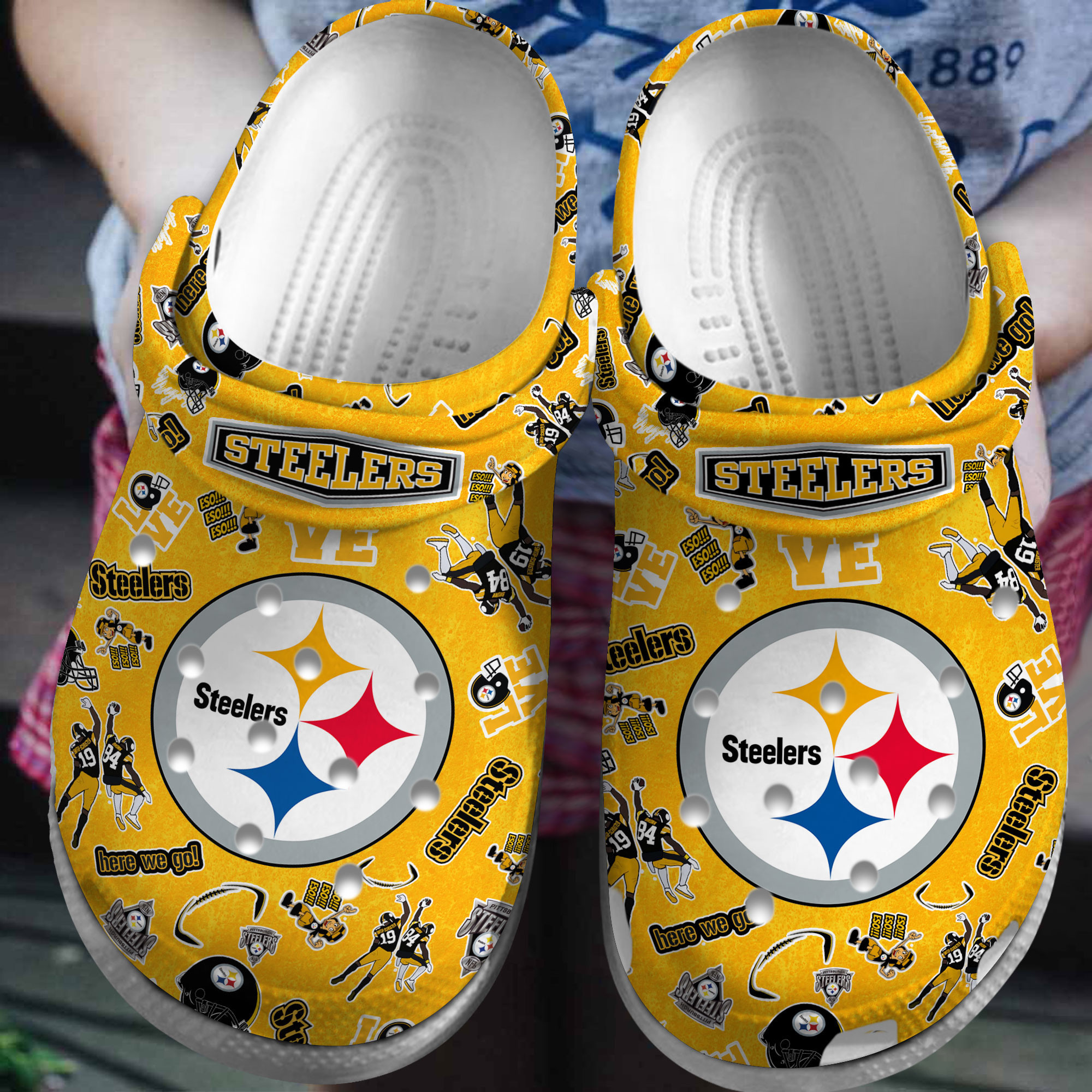 Pittsburgh Steelers Nfl Sport Crocs, Pittsburgh Steelers Crocs For Men Women And Kids 89